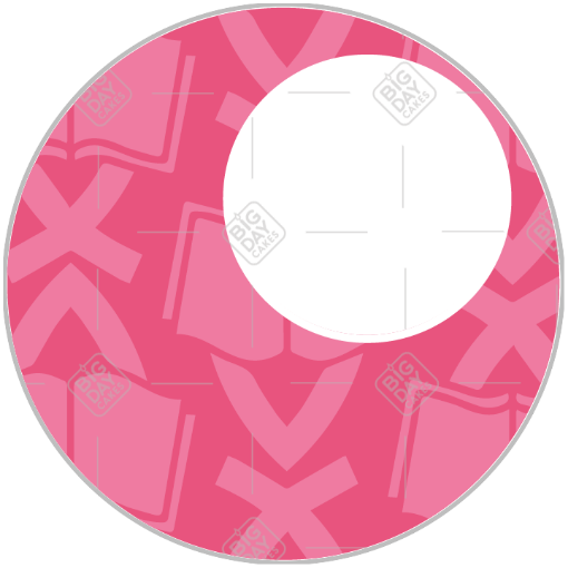 Confirmation pink frame - round