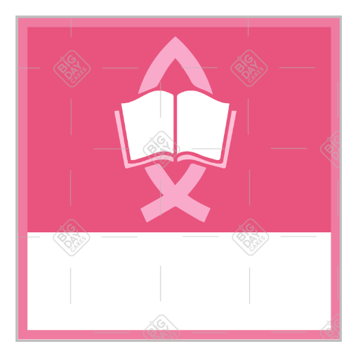 Confirmation pink topper - square