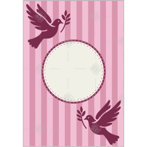 Confirmation topper with space for a personal message topper - portrait