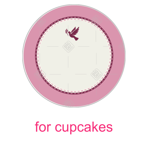 Confirmation topper with space for a personal message topper - cupcakes