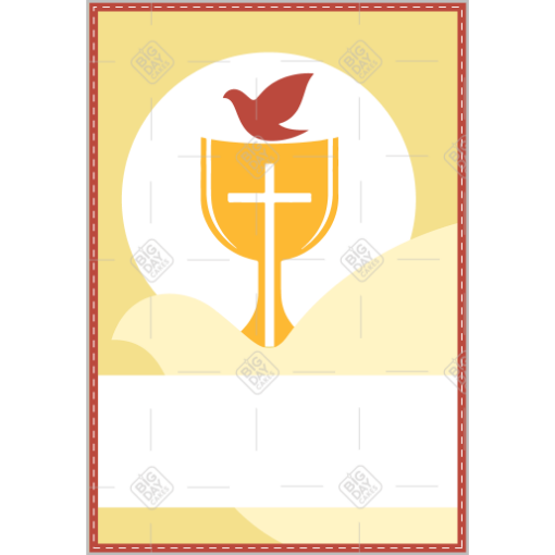 Confirmation cake topper with space for a personal message topper - portrait