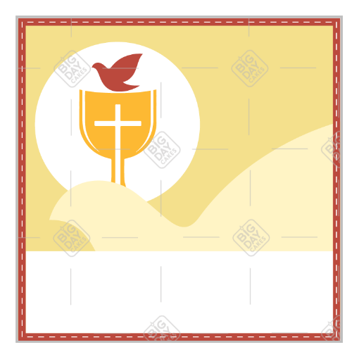 Confirmation cake topper with space for a personal message topper - square