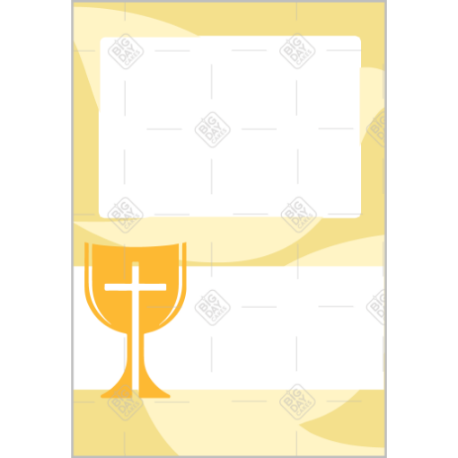 Confirmation yellow frame - portrait