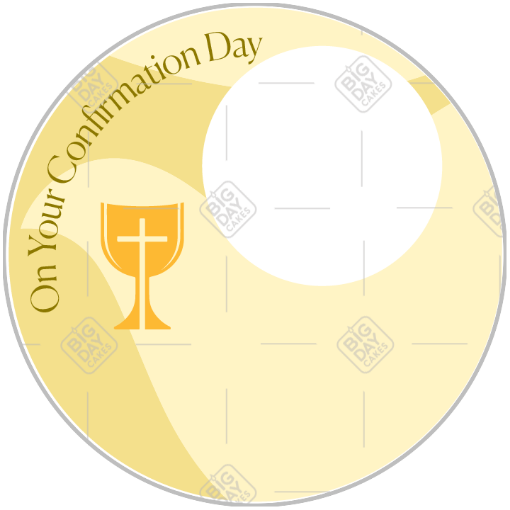 Confirmation yellow frame - round