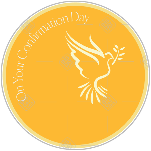 Confirmation-dove-yellow-topper - round