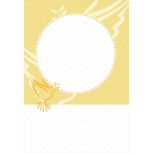 Confirmation-yellow-dove frame - portrait
